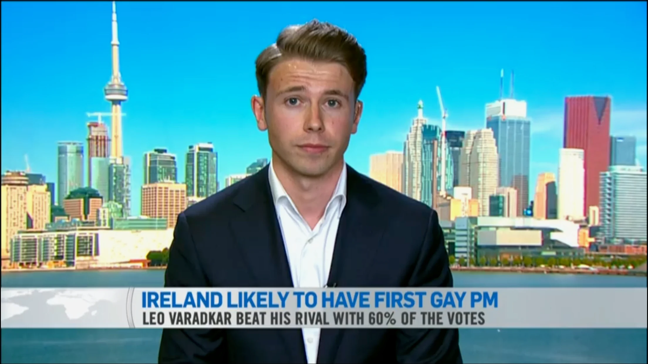 Dale McDermott giving commentary on CTV News Channel