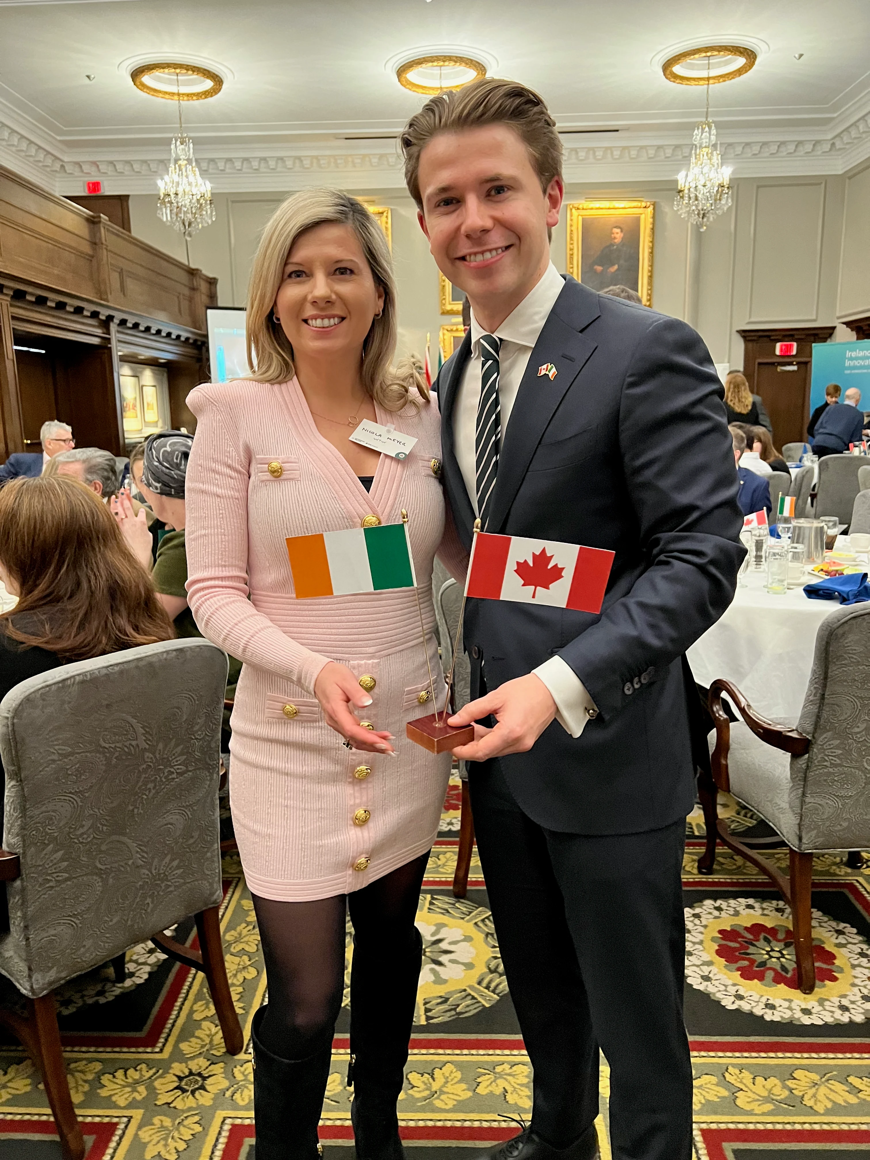 Dale McDermott at an Ireland–Canada Chamber of Commerce gathering