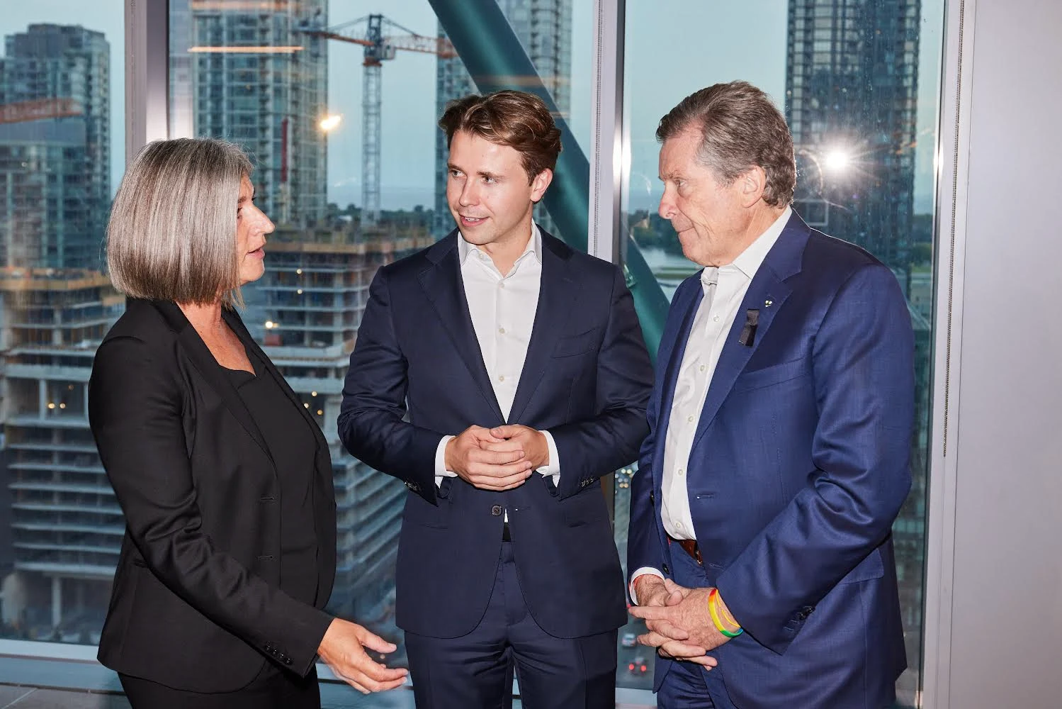 Dale McDermott speaking with John Tory, Mayor of Toronto